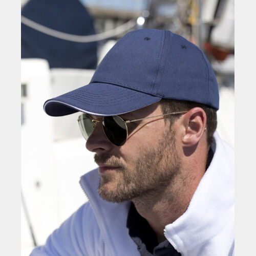 Memphis brushed cotton low-profile sandwich peak cap Thumbnail