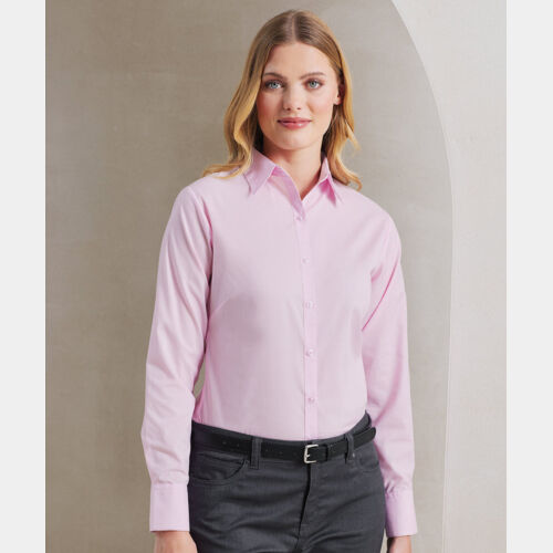 Women's poplin long sleeve blouse Thumbnail