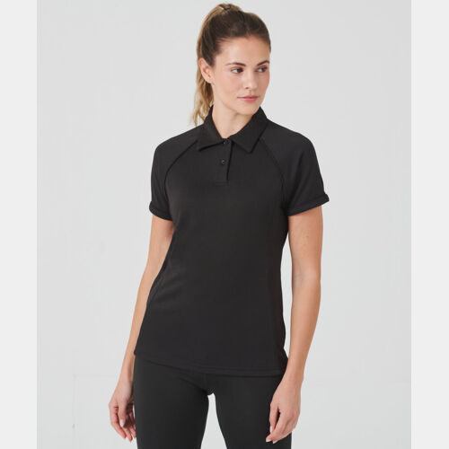 Women's piped performance polo Thumbnail