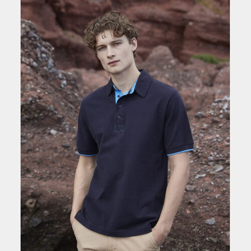 Contrast piqué polo shirt Thumbnail