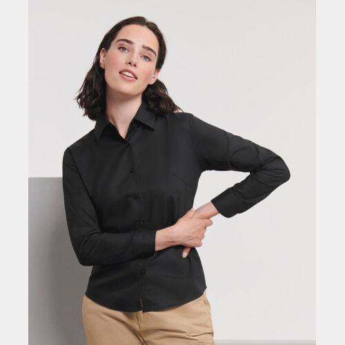 Women's long sleeve easycare Oxford shirt Thumbnail