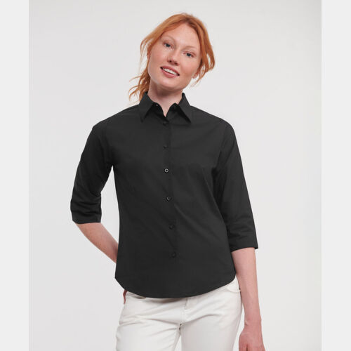 Women's ¾ sleeve easycare fitted shirt Thumbnail