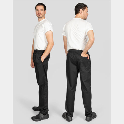 Unisex Elasticated Black Trouser Thumbnail