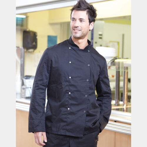 Long Sleeve Chef's Jacket (BK) Thumbnail