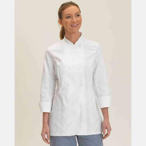 Ladies' Long Sleeve Fitted Chef's Jacket Thumbnail