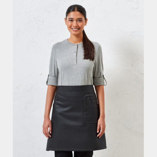 Division waxed-look denim waist apron Thumbnail