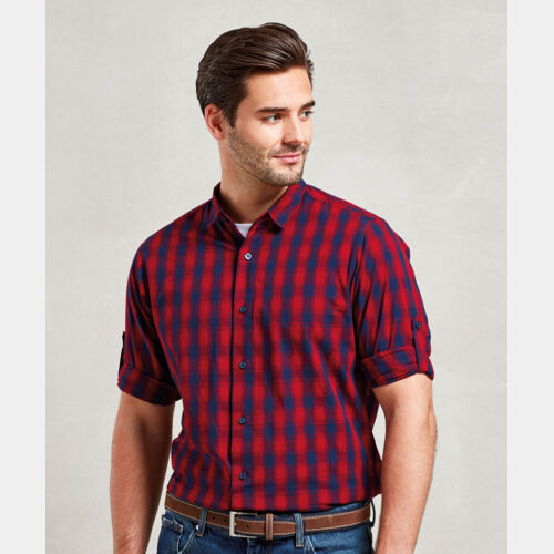 Mulligan check cotton long sleeve shirt Thumbnail