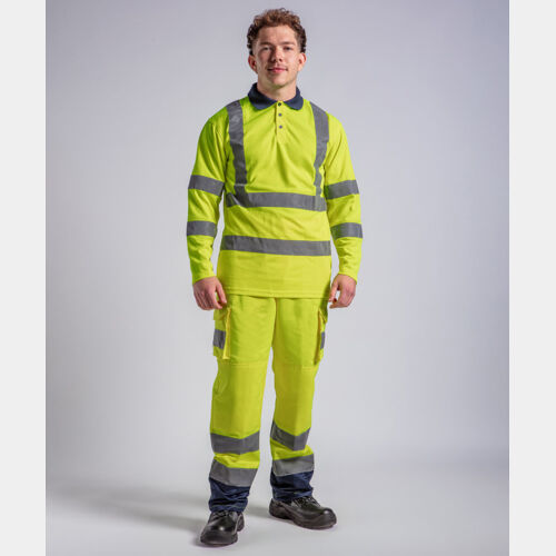 High visibility long sleeve polo Thumbnail