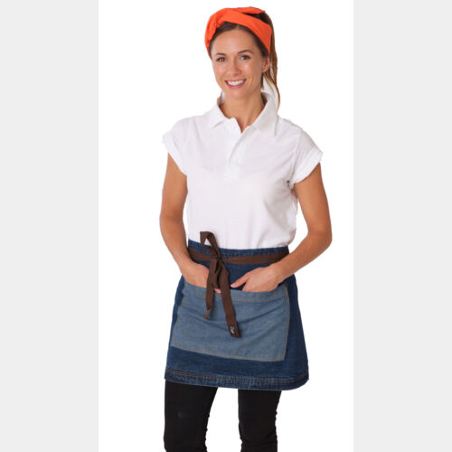 Denim Waist Apron with Contrasting Pocket Thumbnail