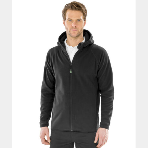 Recycled hooded microfleece jacket Thumbnail